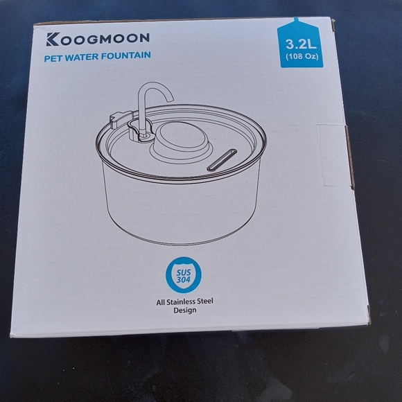 Koogmoon Pet Water Fountain (3.2L/108 Oz) NEW - Picture 3 of 3